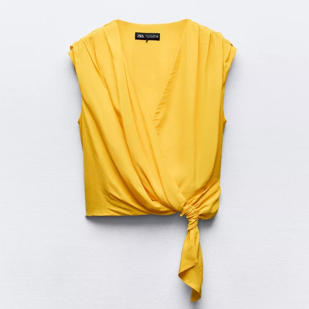 Zara Knotted Draped Top
